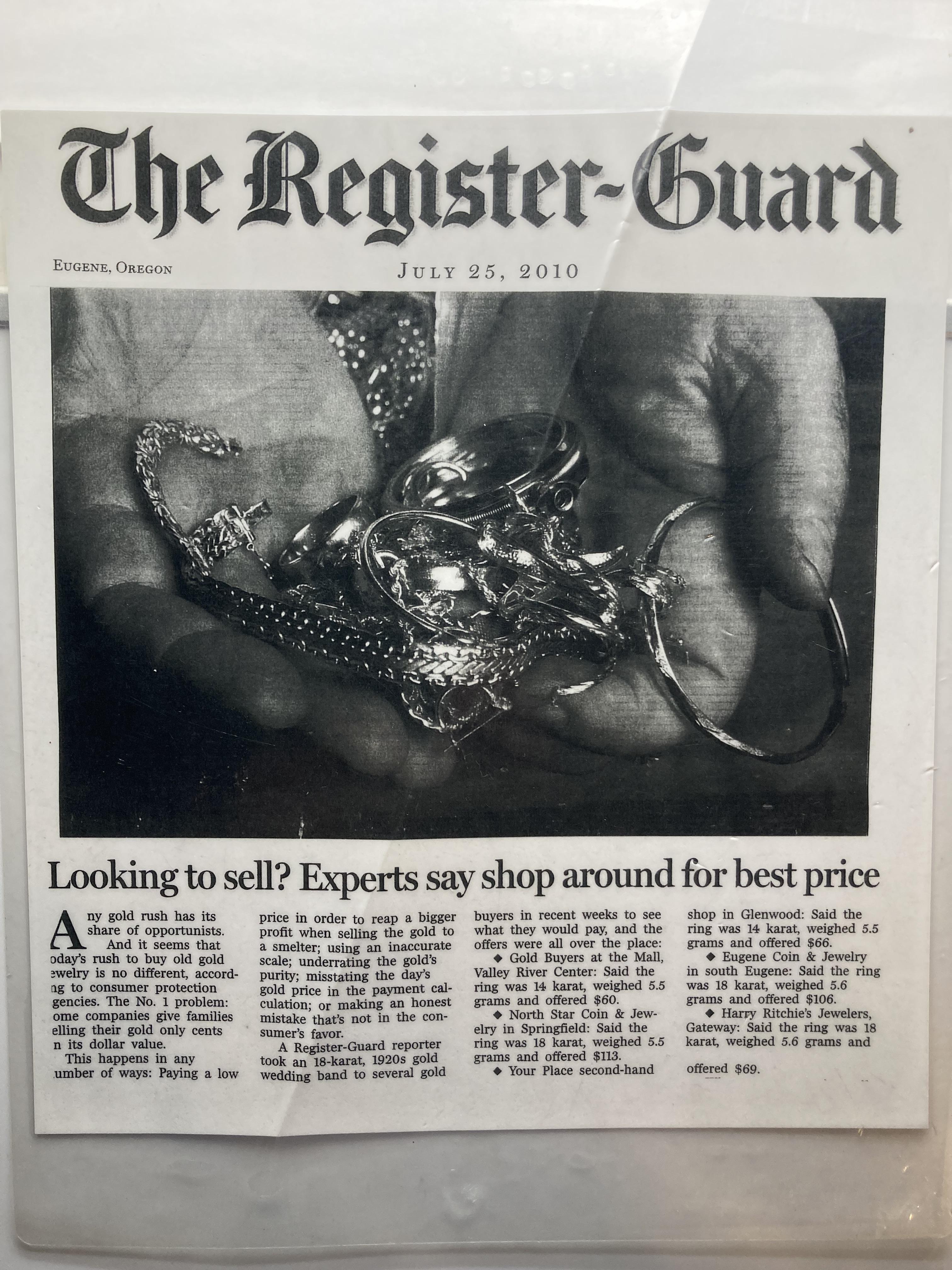 gold buyer eugene oregon